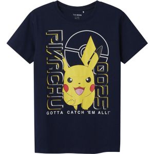 TWO SOON Shirt 'Pokémon'  marine / geel / rood / wit