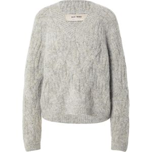 MOS MOSH Trui 'MMUnnur Hale'  lichtgeel / grijs gemêleerd