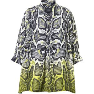 Ulla Popken Tussenjas  geel / zwart / wit