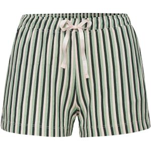 s.Oliver RED LABEL - Pyjamashort - Groen/wit gestreept - Met mooi alloverpatroon