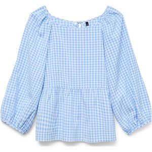 VERO MODA Blouse 'VMVICHY'  lichtblauw / wit