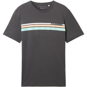 TOM TAILOR - T-shirt - Tarmac Grey - Katoen