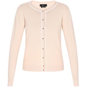 faina Gebreid vest  nude / wit