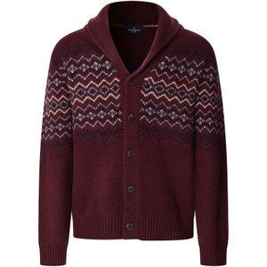 Hackett London Gebreid vest 'Fairisle'  bourgogne