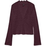 Vmdea - Top - V-Hals - Lange Mouwen - Kanten Detail - Tight Fit