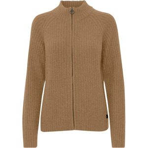 Oxmo Gebreid vest 'Sal'  karamel