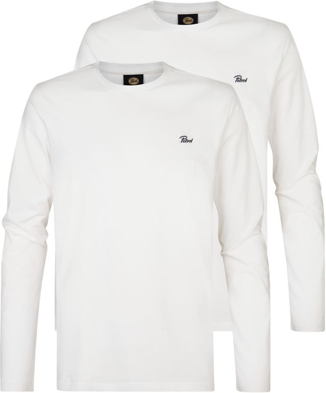 Petrol Industries - Shirt - Bright White - Lange Mouwen - Set van 2 Stuks