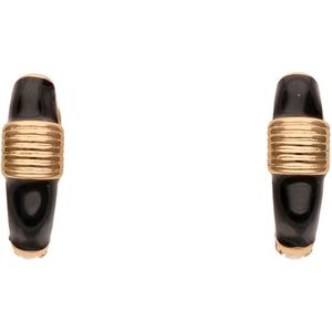 faina Oorbellen  rose-goud / zwart