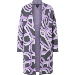 Ulla Popken Gebreid vest  grijs / lila