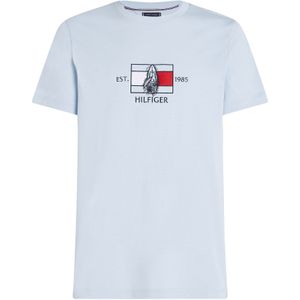 TOMMY HILFIGER Shirt  duifblauw / rood / zwart