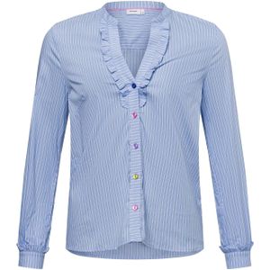 NÜMPH Blouse 'Farrah'  lichtblauw / wit