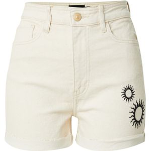 PIECES Jeans 'PCAMER'  beige / zwart