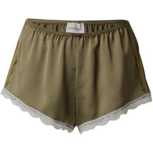 LOVE Stories Pyjamabroek  olijfgroen / wit