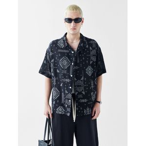 VAMOS CLO Overhemd  wijnrood / zwart