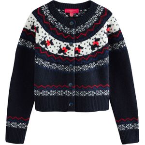 Next Gebreid vest  navy / rood / wit