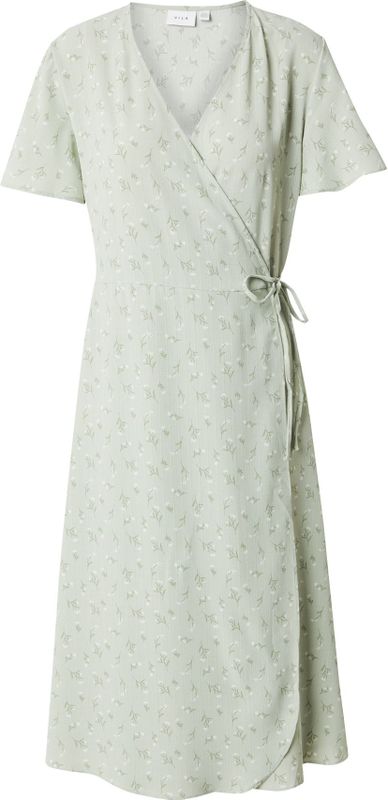 Vila - Lovie Wrap - Midi-jurk - Met Korte Mouwen
