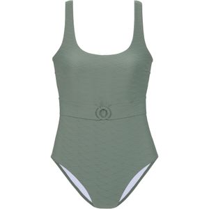 Beenlijn - Badpak - Olijf - Polyamide - Verwijderbare Softcups