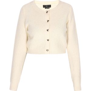 faina Gebreid vest  wolwit