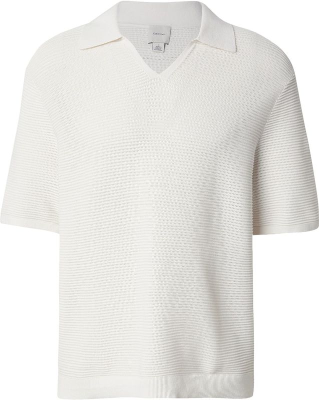 Calvin Klein - Trui - Wit - Knitwear - Polokraag
