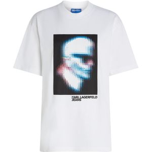 KARL LAGERFELD JEANS Shirt  azuur / pitaja roze / zwart / wit