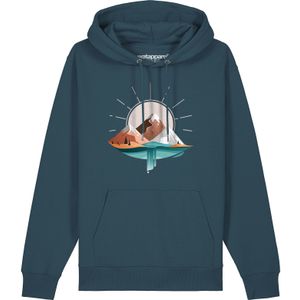 Watapparel Sweatshirt ' Sunrise & Lake '  petrol / gemengde kleuren