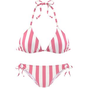 Look - Beugelbikini - Roze - Wit - Verwijderbare Softcups