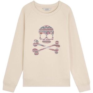 Scalpers Sweatshirt 'Kilim'  cyaan blauw / bordeaux / offwhite