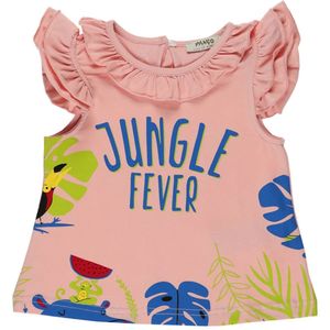 Panço Shirt  blauw / lichtgroen / zalm roze / donkerrood