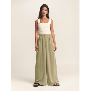 St MRLO Bandplooibroek 'View'  olijfgroen