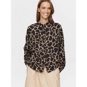 NÜMPH Blouse 'HANA'  beige / zwart