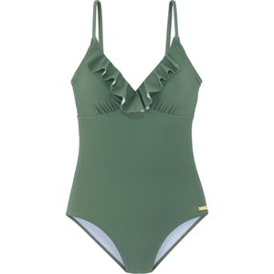 LASCANA - Badpak - Groen - Soft Cup - Bustier - Effen