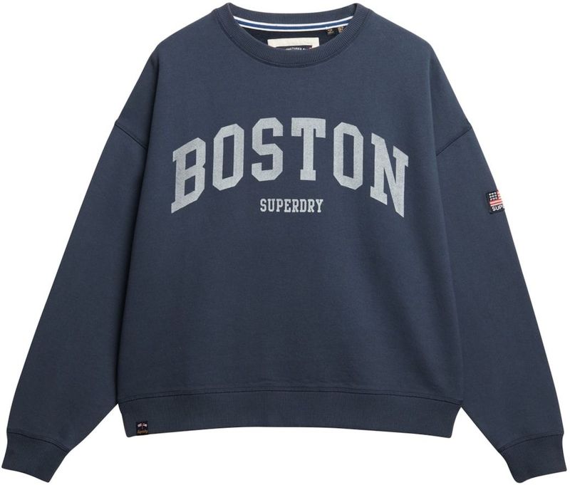 Superdry - Athletic Essentials Oversized Crew Sweatshirt - Oversized - Korte Lengte