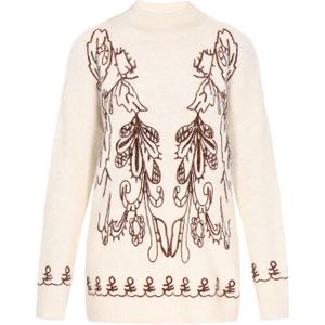 usha FESTIVAL Oversized trui  bruin / offwhite