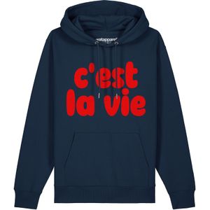 Watapparel Sweatshirt 'Cest la vie'  navy / rood