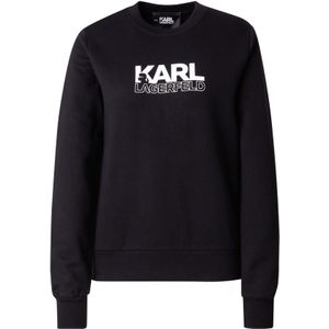 Karl Lagerfeld Sweatshirt 'STACK'  zwart / wit