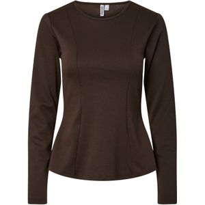 PIECES Shirt 'PCLucci Peplum'  bruin