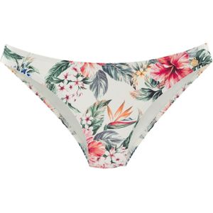 Look - Gebloemd Bikinibroekje - Crème - Recycling-polyamide