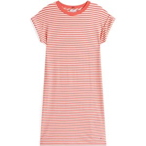 TOMMY HILFIGER Jurk  zalm roze / wit