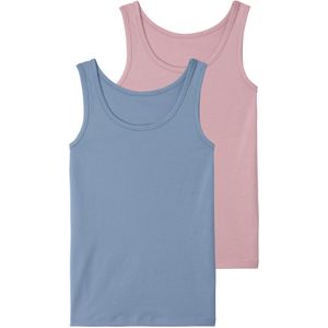 Vivance - Hemd - Lichtblauw - Set van 2 stuks - Mouwloos - Ronde Hals