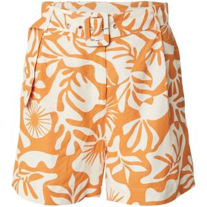 ONLY Bandplooibroek 'ONLJAKIRI'  mandarijn / wit