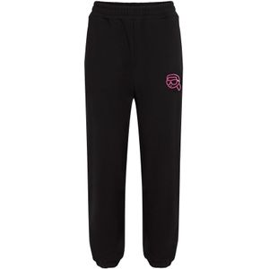 Karl Lagerfeld Broek  neonroze / zwart