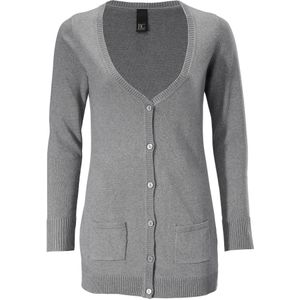 heine Gebreid vest  donkergrijs