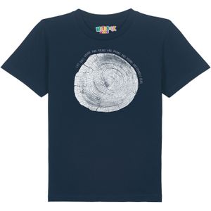 watabout.kids Shirt 'Baumscheibe'  marine / wit