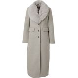 Only - ONLANNIE LIFE FUR COLLAR COAT - Lichtgrijs - Lange Jas