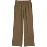 Marc O'Polo - Broek - Donkerbeige/Zwart - Loosefit - Mid Waist