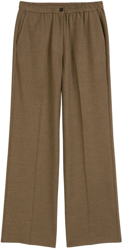 Marc O'Polo - Broek - Donkerbeige/Zwart - Loosefit - Mid Waist