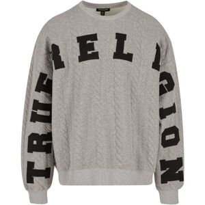 True Religion Sweatshirt  grijs / zwart