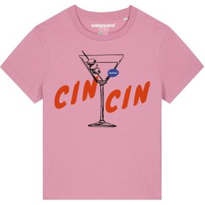 Watapparel Shirt 'Cin Cin'  saffier / rosa / oranjerood / zwart