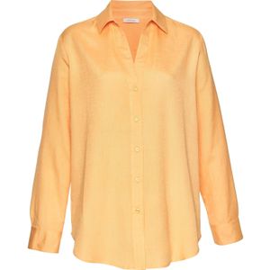 Lascana - Overhemdblouse - Mango Peach - Linnenmix