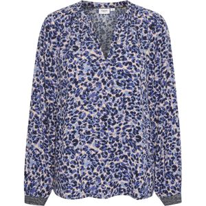 SAINT TROPEZ Blouse 'Pelé'  nude / indigo / lichtblauw / zwart
